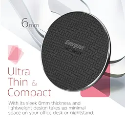 Зарядний пристрій Energizer Qi 15W wireless WCP107 black (WCP107) - мініатюра 8