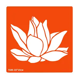 Трафарет для біо-тату Квітка Fresh Tattoo f185-15*15см, розмір 15х15см