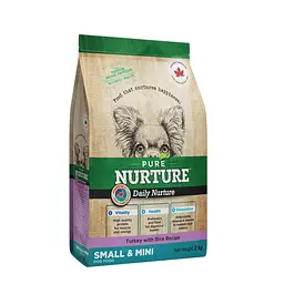 Сухий корм для собак малих та дрібних порід Pure Nurture Daily Power of 3 Turkey with Rice з індичкою та рисом 2кг