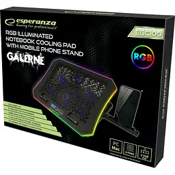 Підставка для ноутбука Esperanza RGB Galerne No Black 19" (EGC109) - мініатюра 4