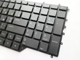 Клавіатура для ноутбуків Dell Alienware M17 R2 клавіатура чорна без рамки, з різнокольоровим підсвічуванням UA/RU/US - мініатюра 2