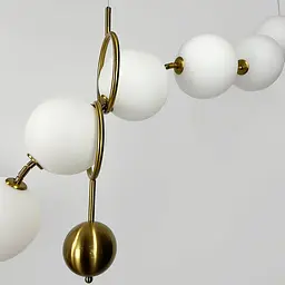 Світлодіодний світильник PEARLIES на 10 білих кульок довжиною 195 см | Line F | Арт. MBJ9-1950 (D150-10) - мініатюра 2