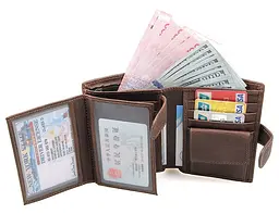 Чоловічий шкіряний гаманець Vintage 10х13 см acs0014991 - мініатюра 8