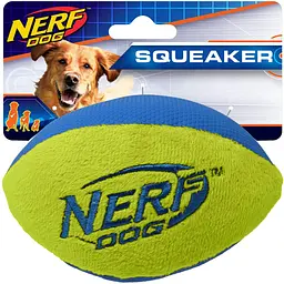 М'який футбольний м'яч для собак Nerf Dog Trackshot з інтерактивною пищалкою і хрустом