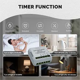 Реле Zigbee Moes ZM-104B-M Tuya Smart Switch 2ch 10 А двоканальне - мініатюра 7