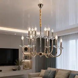 Люстра зі свічками Splendid Ray L9048/10+10 (SGD), золото, 20 ламп E14, діаметр - мініатюра 2