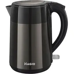 Електрочайник Magio МG-513, чорний, 1000W, 1 л, дисковий, подвійні стінки: нержавіюча сталь