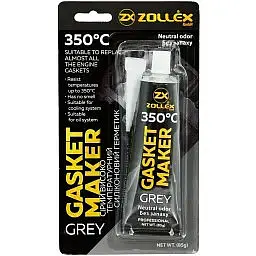 Герметик прокладка Zollex Grey Gasket Maker +350 ° C сірий 85г - мініатюра 2