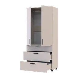 Шафа для одягу Doros Торн Кашемір 2 ДСП/3Ш (штанга) 90х51.6х200 (44900449) - мініатюра 2