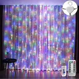 Гірлянда штора крапля роси Sun Lamp 3х3 м 300 LED з пультом та USB живленням RGB