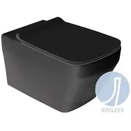 Унітаз підвісний Simas Baden Baden BB 18 з кришкою soft-close BB18-F87(85)-BB004NM Nero matt, Чорний матовий