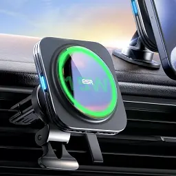 Автомобільна зарядка ESR Qi2 15Вт Magnetic Wireless Car Charger Halolock black (3C07200210304 | 3C07200210361) - мініатюра 3