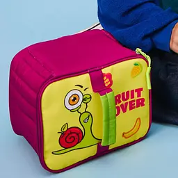 Ланч бег Bagland Bob Snail салатово-червоний 22x17x15 см - мініатюра 4