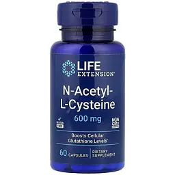 Амінокислота Life Extension N-Acetyl-L-Cysteine 600 mg, 60 капсул