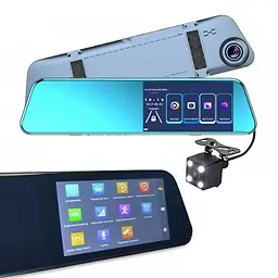 Дзеркало з відеореєстратором L1039 5" (2 камери) touch AHD - мініатюра 3