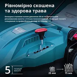 Konner & Sohnen Газонокосарка мережева KS 38LM16 1600Вт 38см 40л 25-75мм 13.2кг - мініатюра 3