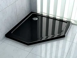 Душовий піддон Rea Diamond black 90x90 REA-K8543, Чорний - мініатюра 3