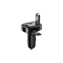 FM модулятор Baseus T Shaped S-09A 2 х USB Type-A, microSD Black (CCMT000001) - мініатюра 4