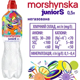 Упаковка мінеральної води Моршинська Juniors негазована 6 л (0.5 л x 12 шт.) - мініатюра 6