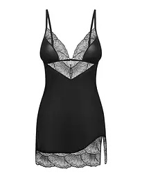 Сорочка та стрінги Obsessive Lobellis XL/2XL (чорний) - мініатюра 5