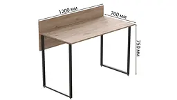 Комп'ютерний стіл Ferrum-decor Скай 75x120x70 чорний ДСП Дуб Сан-Марино 32мм (FRD-103659) - мініатюра 4