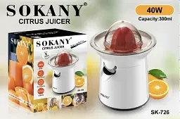 Соковижималка для цитрусових електрична Sokany SK-726 300 мл, білий - мініатюра 10