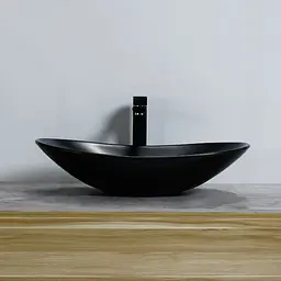 Умивальник Rea Royal 60 black mat накладний чорний REA-U0442, Чорний матовий - мініатюра 4