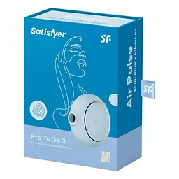 Вакуумний стимулятор клітора з вібрацією Satisfyer Pro To Go 3 блакитний - мініатюра 6