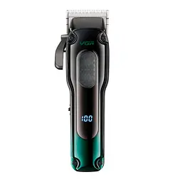 Машинка для стрижки (clipper) VGR V-013, 8 насадок, Green - мініатюра 1
