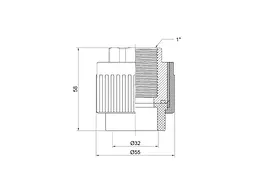 Муфта Thermo Alliance 1" d 32мм поліпропіленова 1"В для поліпроп. труб (DSB207) - мініатюра 2