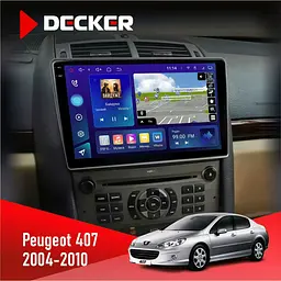 Штатная магнитола Peugeot 407 2004-2010 Decker D9-009 4x64, DSP, 4G, 2k Decker (НФ-00008364)