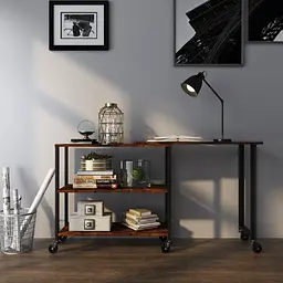 Стіл L-подібний Costway King обертовий в стилі Loft - мініатюра 3