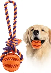 Іграшка для собак Derby Rubber Dog Chew Toy with Rope - мініатюра 3