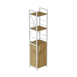 Етажерка 3/34 Ferrum-decor Серії Конект з тумбою 144x34x28 Білий ДСП Артизан (FRD-104433)