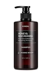Шампунь відновлюючий «Жасмин із деревними нотками» 500 мл Kundal Honey & Macadamia Nature Shampoo Jasmine Woody