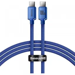 Кабель Baseus Crystal Shine Series Type-C to Type-C 100W 1.2m Blue (CAJY000603) [169525]