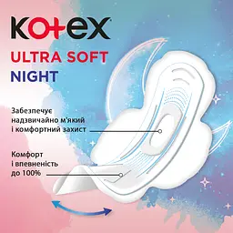 Прокладки гігієнічні Kotex Ultra Soft Night Quadro 22 шт - мініатюра 3