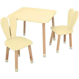 Дитячий столик з двома стільцями Bambi 04-025BEIGE-2 бежевий