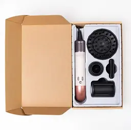 Фен-стайлер для волосся Super Hairdryer 1600 Вт 4 насадки, рожевий - мініатюра 5