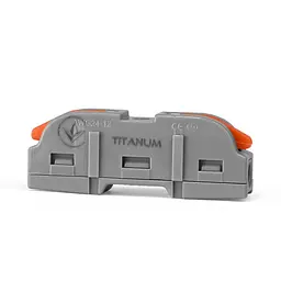 Клемник швидкого монтажу 1+1п сірий PA (TF-KNG-221) TITANUM TITANUM (29048-000) - мініатюра 2