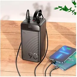 Портативна батарея Hoco J123D 90000mAh Element power bank with digital display чорна 6942007612104 - мініатюра 9