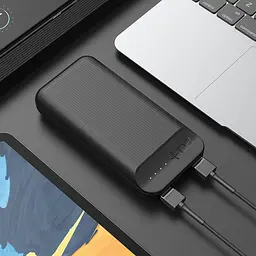 Зовнішня батарея Hoco New Joy J52A 20000mAh акб портативний чорний 2 виходи - мініатюра 3