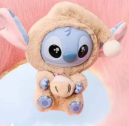 Іграшка сюрприз м'який брелок Лабубу Стич 15см lububu Stitch Eat Something Before Sleep Series лялька для сумки - мініатюра 3