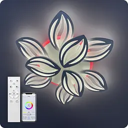 Люстра світлодіодна 517 Light 3color з пультом 180Вт Білий (02115) - мініатюра 9