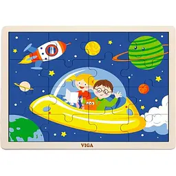 Деревянный пазл Viga Toys Космос 16 элементов (51457)