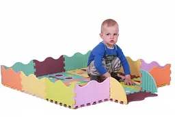 Дитячий ігровий килимок-пазл Baby Great Швидкий транспорт, з бортиком, 122х122 см (GB-M129V2E) - мініатюра 3