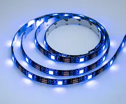 Світлодіодна LED стрічки з пультом чорна на 2м RGB - мініатюра 6