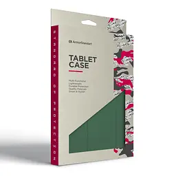 Чохол-книжка на планшет Samsung Galaxy Tab A9 (SM-X110/X115)/A11 (SM-X133/X135), Flex Case, dark green, протиударний, обкладинка з трискладовою підставкою та авто. пробудженням для планшета 8.7 , шкіряний, на магніті, ArmorStandart (ARM84438) - мініатюра 3