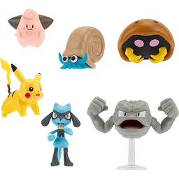 Набір ігрових фігурок Pokemon W7 Пікачу, Клеффа, Ріолу, Геодуд, Оманайт, Кабуто - мініатюра 3
