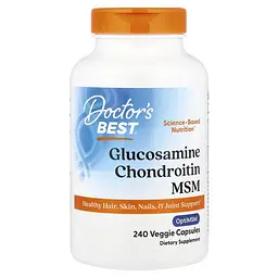 Глюкозамін і хондроїтін Glucosamine Chondroitin MSM with OptiMSM 240 капсул Doctor's Best vit0006127